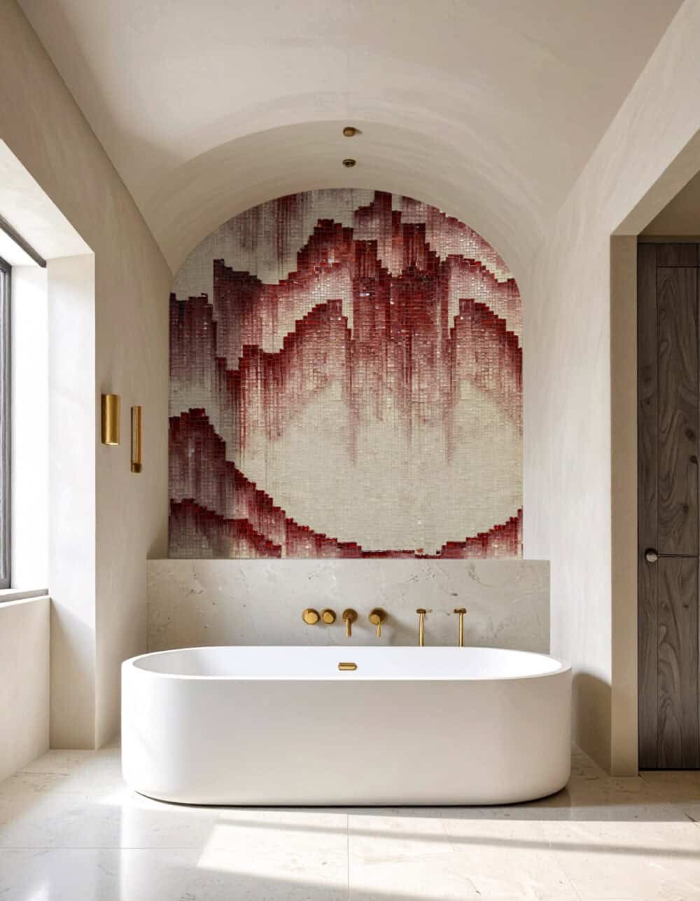 Crimson Mirage Mosaic